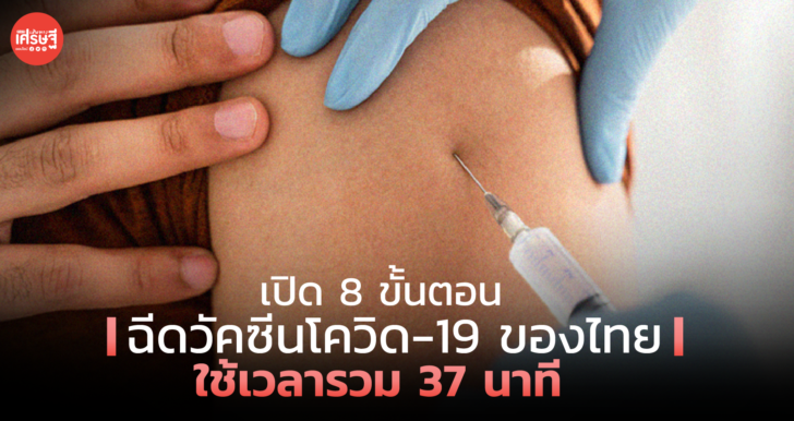 เปิด 8 ขั้นตอน ฉีดวัคซีนโควิด-19 ของไทย ใช้เวลารวม 37 นาที